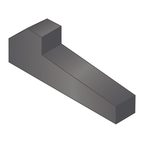 Heritage Tapered Gib Head Machine Key, Tapered Gib End, Carbon Steel, Plain, 1-1/4 in L, 1/4 in Sq GIB-0250-1250 - main